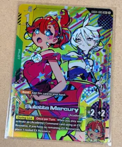 Gundam Card Game GD04-085 R+ Suletta Mercury Alt Art Foil - Image 1