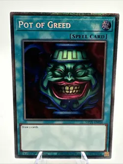 Yu Gi Oh 2025 Mega-Pack Pot of Greed 1st Edition NM Starlight Rare MP25-EN050 - Image 1