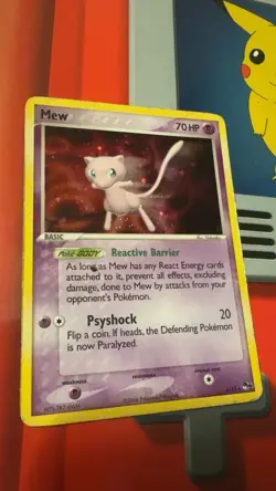 2006 Pokemon TCG - Mew 4/17 - POP Series - Holo Rare MP - Image 4