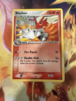 Pokemon TCG Blaziken Holo Rare Card 1/17 Pop Series 1 - Image 1