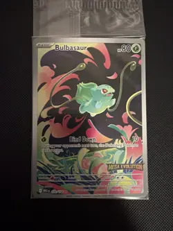 Bulbasaur Pokemon TCG Mega Evolution Stamped Promo 133/132 NM SEALED in WRAP - Image 1