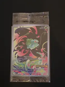 Pokemon TCG: Bulbasaur 133/132 Mega Evolution Box Topper Stamped Promo - Sealed - Image 2