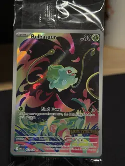 Bulbasaur Pokemon TCG Mega Evolution Stamped Promo 133/132 NM SEALED in WRAP - Image 1