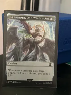 Magic the Gathering Sephiroth One-Winged Angel Emblem Foil Final Fantasy Card - Image 1