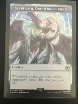 Magic the Gathering Sephiroth One-Winged Angel Emblem Foil Final Fantasy Card - Image 2