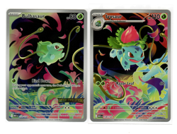 Bulbasaur (Stamp) (133/132) + Ivysaur (134/132) Mega Evolution NM - Pokemon TCG - Image 1