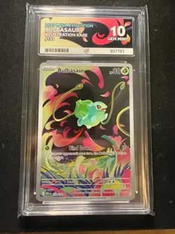 Pokemon TCG Bulbasaur 133/132 IR – Mega Evolutions – ACE 10 Perfect Subgrades - Image 3