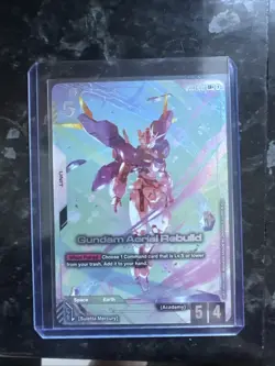 Gundam Aerial Rebuild Card Game GD01-067 LR+ Newtype Rising - Image 1