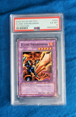 Yu-Gi-Oh! SDJ-024 [1st Edition] Flame Swordsman PSA 6 Excellent Condition - Image 1