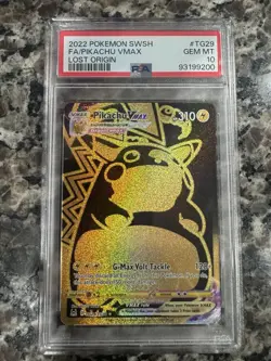 PIKACHU VMAX 2022 POKEMON TCG SWSH LOST ORIGIN FA #TG29 PSA 10 - Image 1
