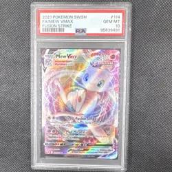 The Pokemon Company 2021 Mew VMAX 114/264 Fusion Strike FA Holo PSA 10 EN - Image 1