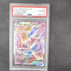 The Pokemon Company 2021 Mew VMAX 114/264 Fusion Strike FA Holo PSA 10 EN - Image 3