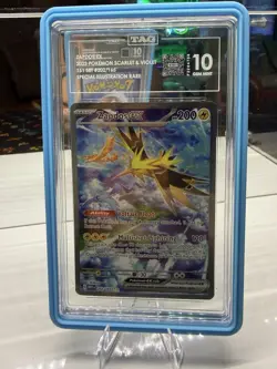 Zapdos EX 202/165 Sir Holo Scarlet & Violet 151 Pokemon TCG TAG 10 - Image 1