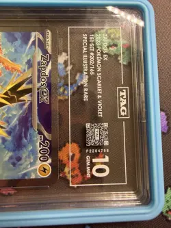 Zapdos EX 202/165 Sir Holo Scarlet & Violet 151 Pokemon TCG TAG 10 - Image 3