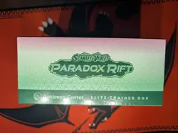 Pokemon TCG Paradox Rift (Iron Valiant) Pokemon Center Elite Trainer Box Sealed - Image 3