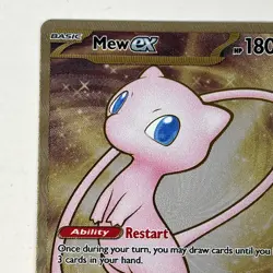Mew EX 205/165 Metal Hyper Rare Gold Scarlet Violet 151 Pokemon Card TCG - Image 2