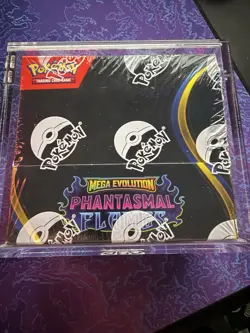 Pokemon TCG Phantasmal Flames Booster Box Sealed w/ Acrylic Case - Image 1