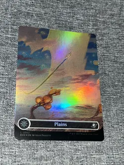 L 0262 Plains FOIL BORDERLESS Full Art Land Edge of Eternities EOE MTG Card - Image 1