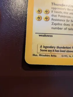 Pokemon TCG Zapdos Fossil Set Holo Card 5/62 LP - Image 3