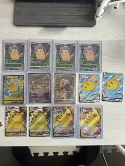 Pokemon Trading Card Pikachu 13 Card Set, Playable Used Collectible Item - Image 1