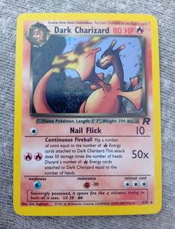 Pokemon TCG Team Rocket Dark Charizard 4/82 Holo Rare ENG 1999 - Image 1