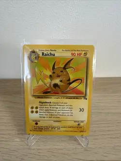 Pokemon TCG Raichu Fossil Card 29/62 Unlimited Regular Non-Holo Rare WOTC MP - Image 1