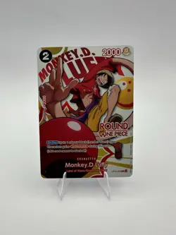 Monkey D. Luffy One Piece Round 1 US English Promo Card OP16-095 MT-NMT - Image 3
