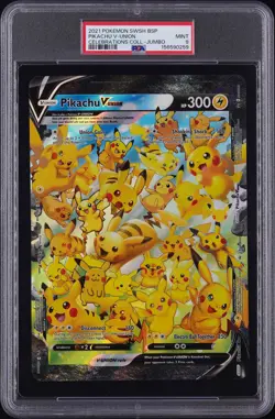2021 POKEMON SWSH BLACK STAR PROMO PIKACHU V-UNION PSA 9 - Image 1