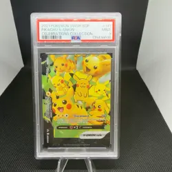 2021 POKEMON SWSH BLACK STAR PROMO CELEBRATIONS COLL #141 PIKACHU V-UNION PSA 9 - Image 1