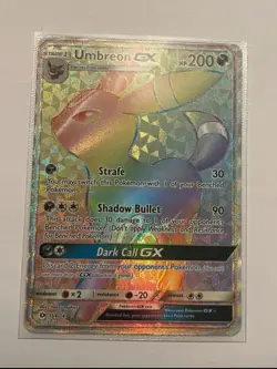 Pokemon card Sum&Moon Base Set Umbreon GX 154/149 Secret Rare NM-LP - Image 3