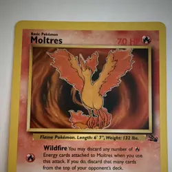 WOTC Pokemon TCG Moltres 27/62 Fossil Regular Rare 1999 English 70 HP Unlimited - Image 2