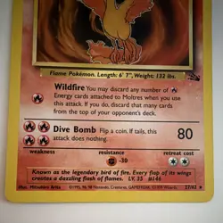 WOTC Pokemon TCG Moltres 27/62 Fossil Regular Rare 1999 English 70 HP Unlimited - Image 3