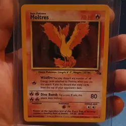 Pokemon TCG Moltres 12/62 Fossil Rare Regular 70 HP English Wizards 1999 - Image 1