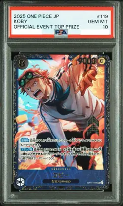 PSA 10 Koby OP11-119 Flagship Battle 2025 Winner Top Prize One Piece Card GEM MT - Image 1