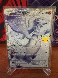 Reshiram 113/114 Pokemon TCG Celebrations Holo Full Art Ultra Rare Card NM - Image 1