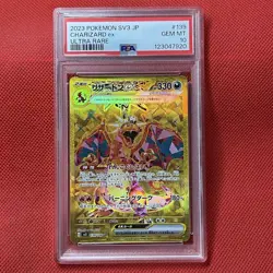 PSA 10 Charizard ex 139/108 UR Ruler the Black Flame Japanese Pokemon Card 2023 - Image 2