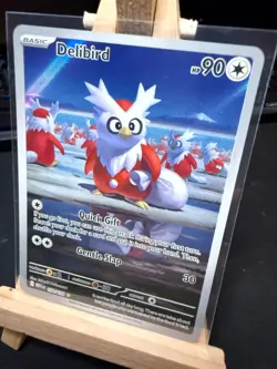 Pokemon TCG Delibird 152/132 Illustration Rare – Mega Evolutions Set – NM - Image 1