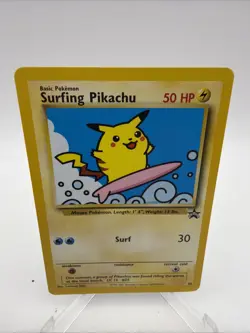 Pokemon TCG Surfing Pikachu Black Star Promo Card 28 LP/NMT - Image 1