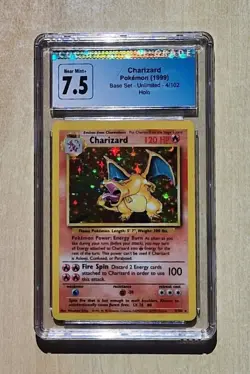 CGC 7.5 - Charizard 4/102 Base Set Holo 1999 WOTC Pokemon Card PSA 7 8 - Image 1