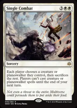 Single Combat - Light Play MTG War of the Spark - Image 1