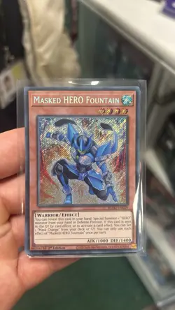 Yu-Gi-Oh TCG BLGG-en029 Masked Hero Fountain 1st Edition Secret Rare Near Mint - Image 1