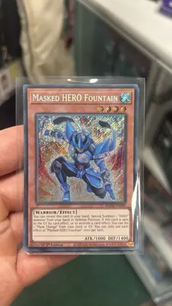Yu-Gi-Oh TCG BLGG-en029 Masked Hero Fountain 1st Edition Secret Rare Near Mint - Image 2