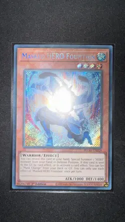 Yu-Gi-Oh! Masked HERO Fountain BLGG-EN029 Secret Rare 1st Edition Near Mint - Image 1