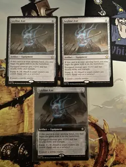 3x Leyline Axe MTG Foundations Extended Art/Regular Rare Nonfoil NM - Image 1