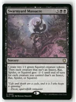 Swarmyard Massacre Commander Bloomburrow MTG Magic NM - Image 1