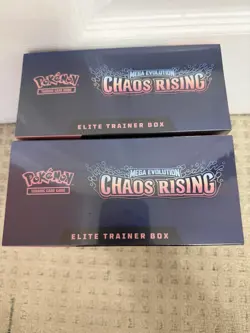 2x Pokemon Chaos Rising Elite Trainer Box Sealed ETB Mega Evolution TCG ✅✅ - Image 3