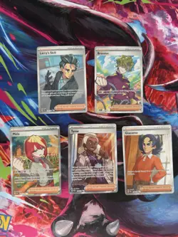 Pokemon TCG Prismatic Evolutions Full Art Trainer X5 Bundle Near Mint - Image 1