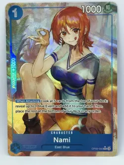 Nami One Piece TCG Emperors in the New World OP09-050 Alt Art Super Rare - PWE - Image 2