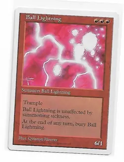 Magic the Gathering ~ MTG ~ 1x Ball Lightning ~ Fifth Edition ~ 5Ed ~ MP - Image 1