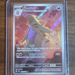 Pokemon TCG Tyranitar 222/193 SV02 Paldea Evolved IR Full Art Holo EN - Image 1